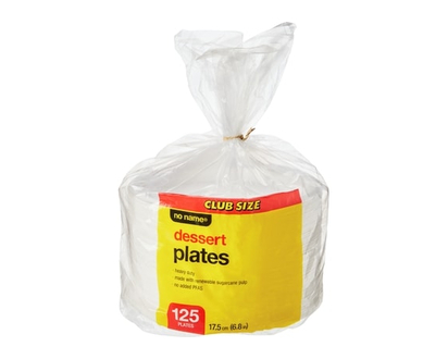 No Name Dessert Plates Club Size 125 Pack - 1.0 EA