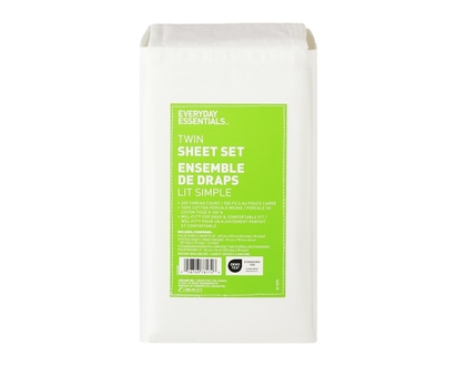 Everyday Essentials Twin Cotton Sheet 3 Piece Set - White - 1.0 EA