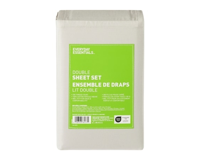 Everyday Essentials Double Cotton Percale Sheet 4 Piece Set - 1.0 EA