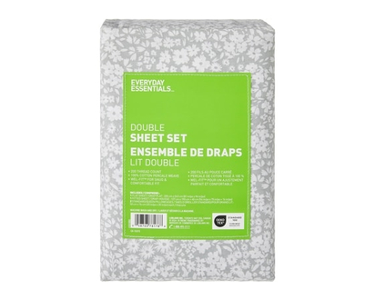 Everyday Essentials Double Cotton Sheet 4 Piece Set - 1.0 EA