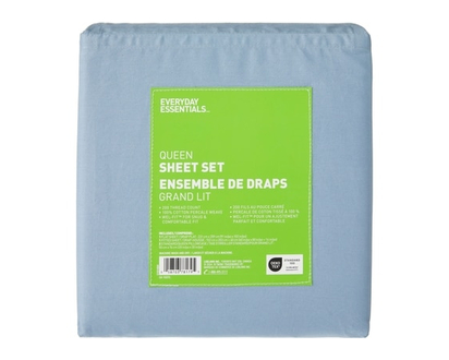 Everyday Essentials Queen Cotton Sheet 4 Piece Set - 1.0 EA
