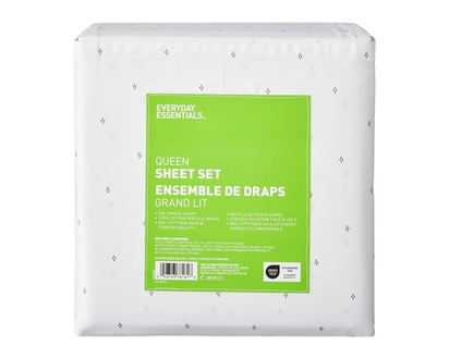 Everyday Essentials Queen Cotton Sheet 4 Piece Set - 1.0 EA