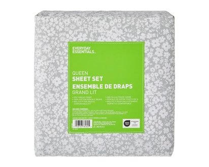 Everyday Essentials Queen Cotton Sheet 4 Piece Set - 1.0 EA
