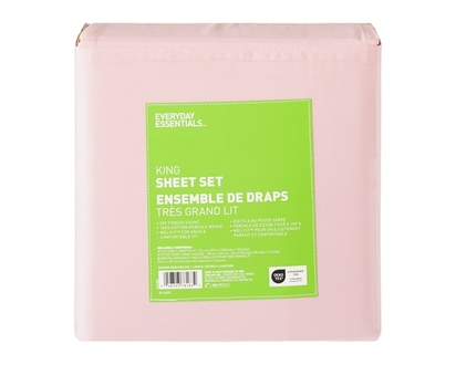 Everyday Essentials King Cotton Percale Sheet 4 Piece Set - 1.0 EA
