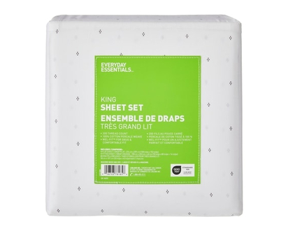 Everyday Essentials King Cotton Sheet 4 Piece Set - 1.0 EA