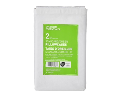 Everyday Essentials Queen Percale Pillowcases 2 Piece Set - 1.0 EA