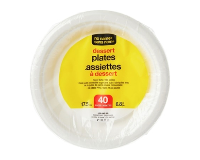 No Name Dessert Plates 40 Pack - 1.0 EA