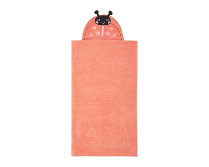 Life at Home Enveloppe de bain à capuche LadyBug - 1.0 EA