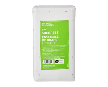 Everyday Essentials Twin Cotton Sheet 3 Piece Set - 1.0 EA