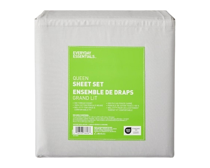 Everyday Essentials Queen Cotton Sheet 4 Piece Set - 1.0 EA