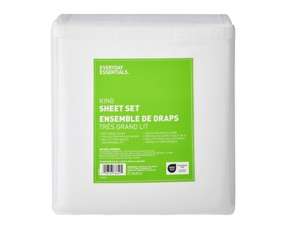 Everyday Essentials King Cotton Sheet 4 Piece Set - 1.0 EA