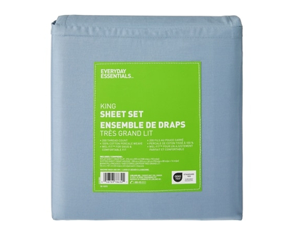 Everyday Essentials King Cotton Sheet 4 Piece Set - 1.0 EA