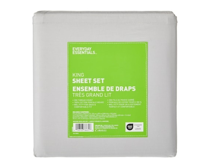 Everyday Essentials King Cotton Sheet 4 Piece Set - 1.0 EA