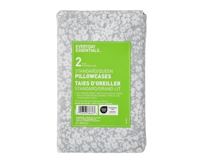Everyday Essentials Queen Percale Pillowcases 2 Piece Set - 1.0 EA
