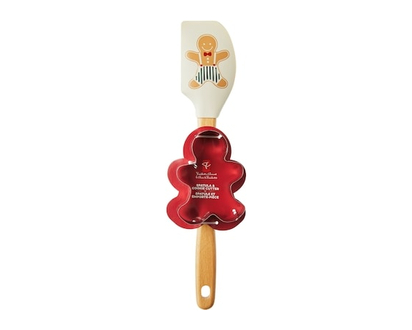 Ensemble 2 pièces avec spatule et emporte-pièce – bonhomme en pain d’épice - 1.0 EA