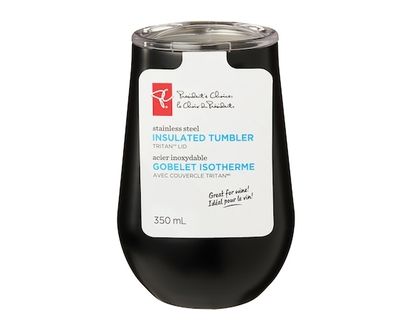 President's Choice Stainless Steel Insulated Tumbler - Black - 1.0 EA