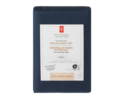 President's Choice Double Percale Cotton Sheet 4 Piece Set - 1.0 EA