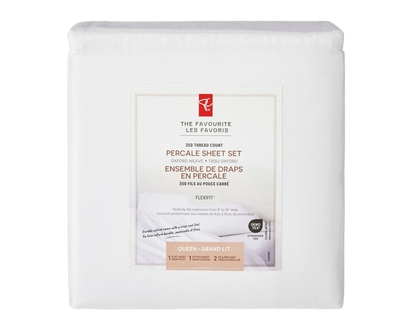 President's Choice Queen Percale Cotton Sheet 4 Piece Set - 1.0 EA