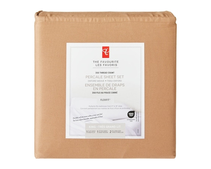President's Choice King Percale Cotton Sheet 4 Piece Set - 1.0 EA