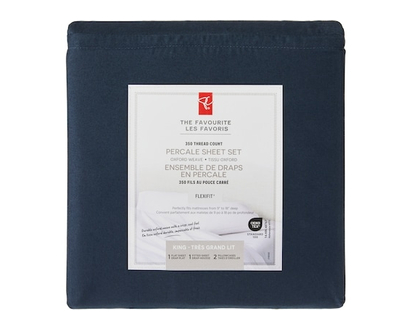 President's Choice King Percale Cotton Sheet 4 Piece Set - 1.0 EA