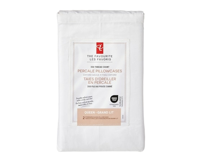 President's Choice Queen Percale Pillowcases 2 Piece Set - 1.0 EA