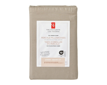 President's Choice Queen Percale Pillowcases 2 Piece Set - 1.0 EA