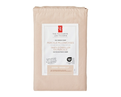 President's Choice Queen Percale Pillowcases 2 Piece Set - 1.0 EA