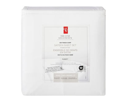 President's Choice King Sateen Hygrocotton® Sheet 4 Piece Set - White - 1.0 EA