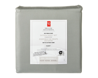 President's Choice King Sateen Hygrocotton® Sheet 4 Piece Set - 1.0 EA