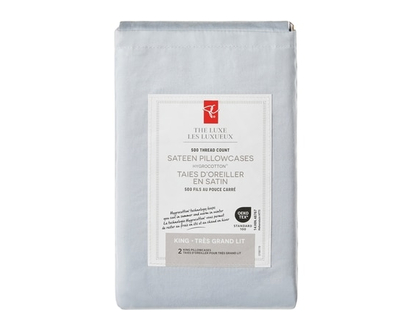 le Choix du Président Ensemble de taies d’oreiller 2 pièces en satin HygrocottonMD pour très grand lit - 1.0 EA
