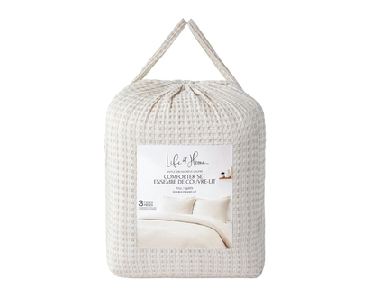 Life at Home Full/Queen Waffle Dream Comforter 3 Piece Set - 1.0 EA