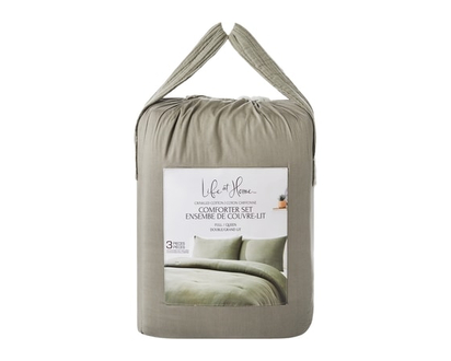 Life at Home Full/Queen Crinkled Cotton Comforter 3 Piece Set - 1.0 EA