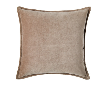 Life at Home Velvet Cushion 20 in x 20 in - Brown - 1.0 EA