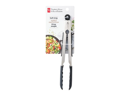 President's Choice Soft Grip Tongs with Silicone Tip - 9 in - 1.0 EA