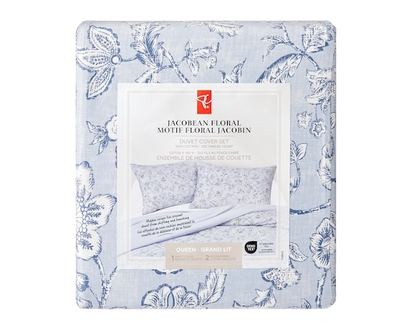 President's Choice Queen Jacobean Floral Duvet Cover 3 Piece Set - 1.0 EA
