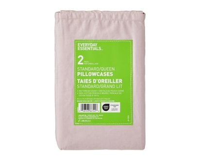 Everyday Essentials Ensemble de taies d’oreiller 2 pièces en percale pour grand lit - 1.0 EA
