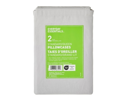 Everyday Essentials Queen Percale Pillowcases 2 Piece Set - 1.0 EA