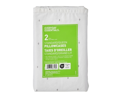 Everyday Essentials Queen Percale Pillowcases 2 Piece Set - 1.0 EA