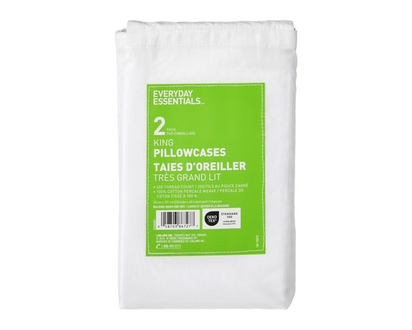 Everyday Essentials King Percale Pillowcases 2 Piece Set - 1.0 EA