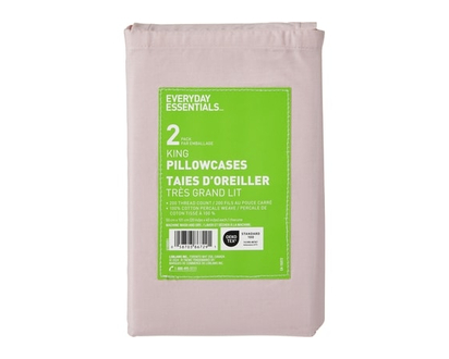 Everyday Essentials King Percale Pillowcases 2 Piece Set - 1.0 EA