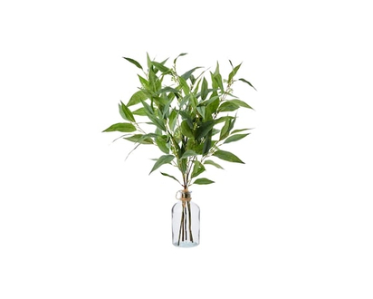 Life at Home Faux Plant with Glass Vase - 1.0 EA