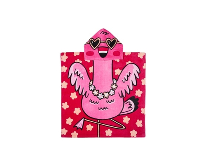 Kids' Hooded Beach Towel - Flamingo - 1.0 EA