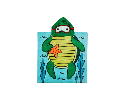 Kids' Hooded Beach Towel - Turtle - 1.0 EA