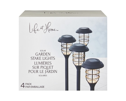 Life at Home Lumières sur piquet pour le jardin, 4 par emballage - 1.0 EA