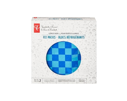 President's Choice Lunch Box Ice Packs 2 Piece Set - Checks - 1.0 EA