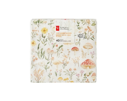 3 Ply Dinner Napkins 40 Pack - Spring Mushroom - 40.0 EA