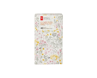 3 Ply Buffet Napkins 40 Pack - Flower - 40.0 EA