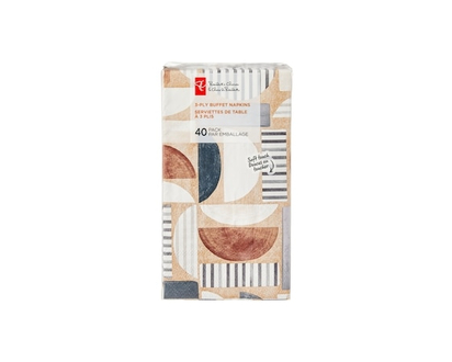 3 Ply Buffet Napkins 40 Pack - Stripe - 40.0 EA