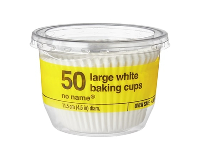 No Name Large White Baking Cups 50 Pack - 1.0 EA