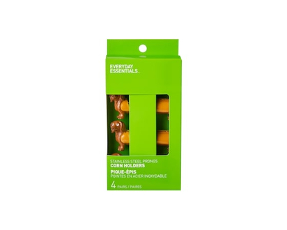 Everyday Essentials 4 paires de pique-épis chien-saucisse avec pointes en acier inoxydable - 4.0 EA